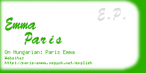 emma paris business card